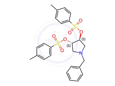 Chemical structure of (3S,4S)-1-benzylpyrrolidine-3,4-diyl bis(4-methylbenzenesulfonate)