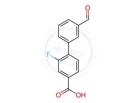 Chemical structure of 3-Fluoro-4-(3-formylphenyl)benzoic acid