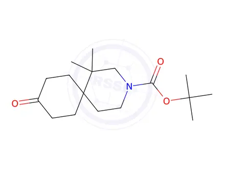 Chemical structure of Tert-butyl 1,1-dimethyl-9-oxo-3-azaspiro[5.5]Undecane-3-carboxylate
