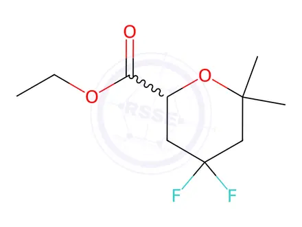 Chemical structure of Ethyl 4,4-difluoro-6,6-dimethyltetrahydro-2H-pyran-2-carboxylate