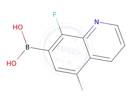 Chemical structure of 5-Bromo-8-fluoroquinoline-7-boronic acid
