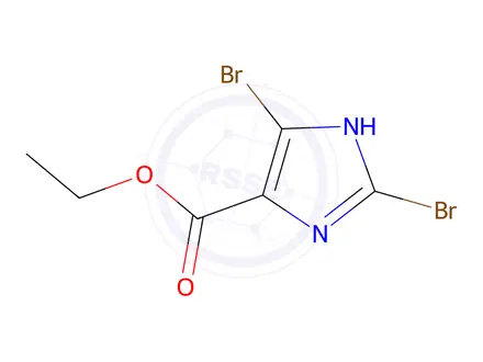 Chemical structure of Ethyl 2,5-dibromo-1H-imidazole-4-carboxylate