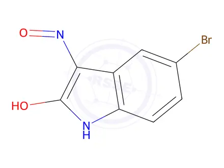 Chemical structure of 5-Bromo-3-(hydroxyimino)-2,3-dihydro-1h-indol-2-one