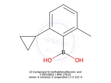 Chemical structure of (2-Cyclopropyl-6-methylphenyl)boronic acid