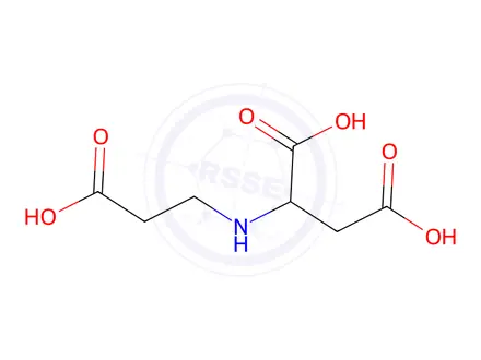 Chemical structure of 2-[(2-carboxyethyl)amino]butanedioic Acid