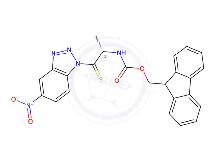Chemical structure of (9H-Fluoren-9-yl)methyl (S)-(1-(5-nitro-1H-benzo[d][1,2,3]triazol-1-yl)-1-thioxopropan-2-yl)carbamate