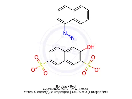Chemical structure of Bordeaux Red
