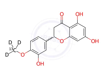 Chemical structure of Hesperetin-13C-D3