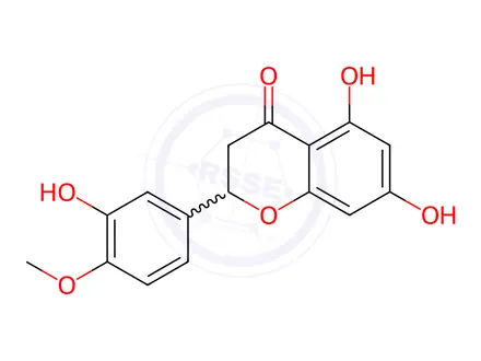 Chemical structure of Hesperetin(mixture of enantiomers)