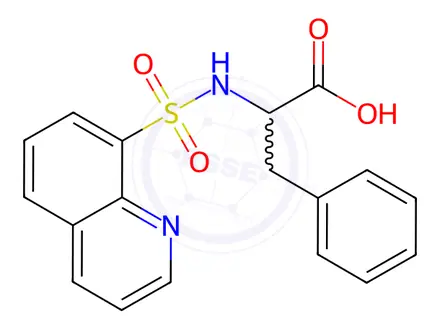 Chemical structure of N-(quinolin-8-ylsulfonyl)phenylalanine