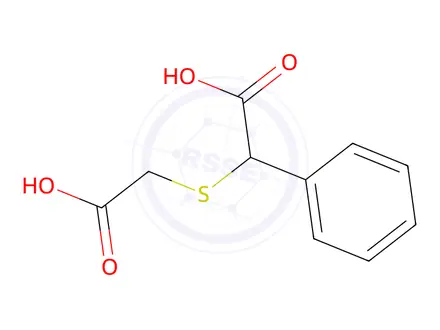 Chemical structure of 2-(carboxymethylsulfanyl)-2-phenyl-acetic acid