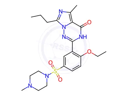 Chemical structure of N-Desethyl-N-methylvardenafil