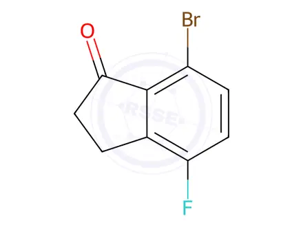 Chemical structure of 7-Bromo-4-fluoro-indan-1-one