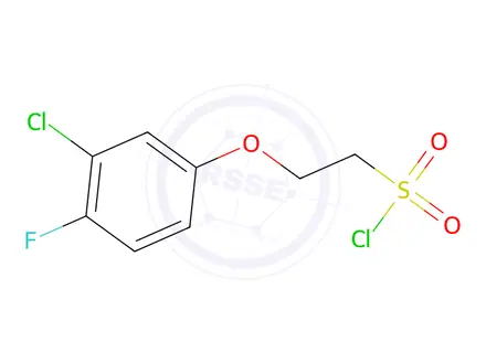 Chemical structure of 2-(3-Chloro-4-fluorophenoxy)ethane-1-sulfonyl chloride