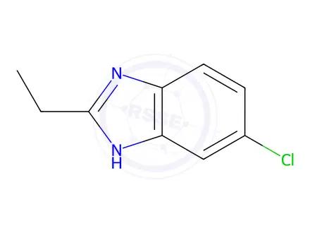 Chemical structure of 1H-Benzimidazole,5-chloro-2-ethyl-(9CI)