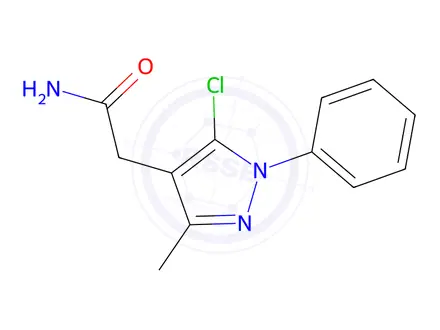 Chemical structure of 2-(5-Chloro-3-methyl-1-phenyl-1H-pyrazol-4-yl)acetamide
