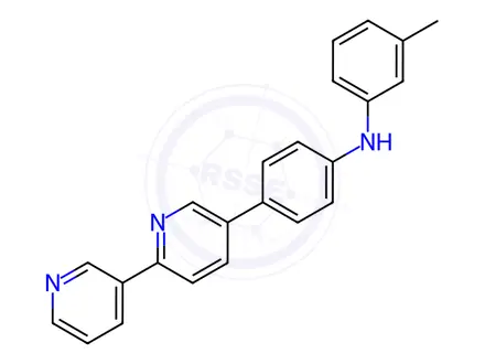 Chemical structure of N-(4-([2,3'-Bipyridin]-5-yl)phenyl)-3-methylaniline