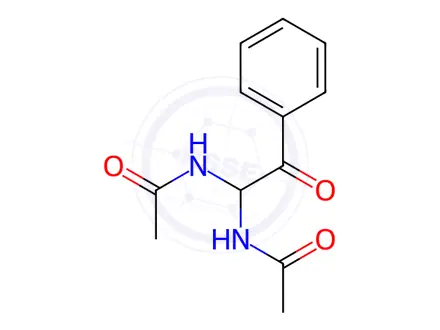 Chemical structure of N,N'-(2-oxo-2-phenylethane-1,1-diyl)diacetamide