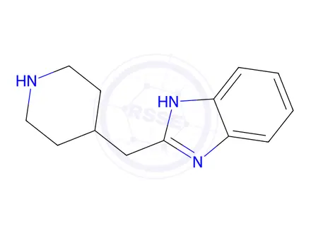 Chemical structure of 2-[(Piperidin-4-yl)methyl]-1H-1,3-benzodiazole