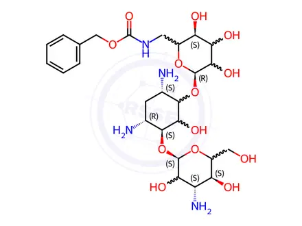 Chemical structure of 6'-N-(Benzyloxycarbonyl)kanamycin A