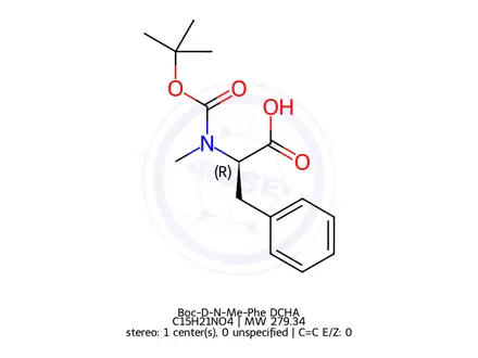 Chemical structure of Boc-D-N-Me-Phe DCHA