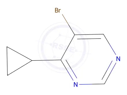 Chemical structure of 5-bromo-4-cyclopropylpyrimidine