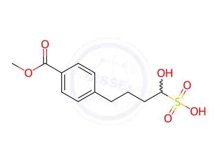Chemical structure of sodium 1-hydroxy-4-(4-(methoxycarbonyl)phenyl)butane-1-sulfonate