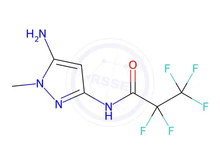 Chemical structure of N-(5-Amino-1-methyl-1H-pyrazol-3-yl)-2,2,3,3,3-pentafluoropropanamide