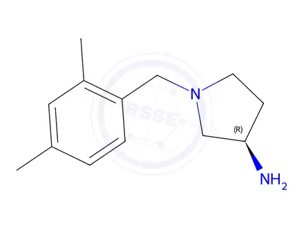 Chemical structure of (R)-1-(2,4-dimethylbenzyl)pyrrolidin-3-amine