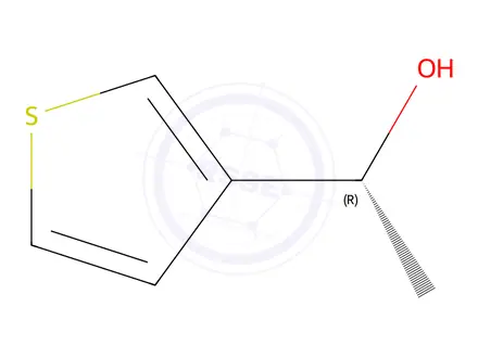 Chemical structure of (1R)-1-(thiophen-3-yl)ethan-1-ol