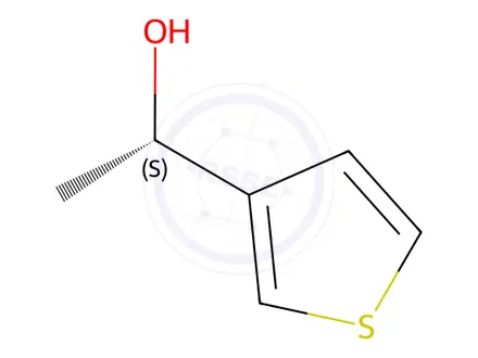Chemical structure of (S)-(-)-1-(3-thienyl)ethanol
