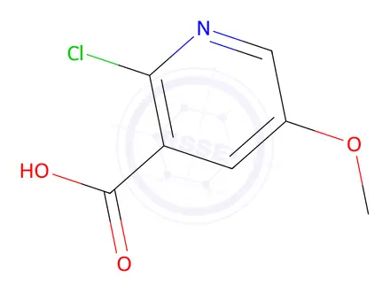 Chemical structure of 2-Chloro-5-methoxynicotinic acid