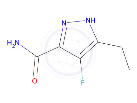 Chemical structure of 5-Ethyl-4-fluoro-1H-pyrazole-3-carboxamide