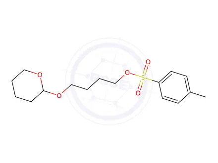 Chemical structure of 4-THP-butylÂ­tosylÂ­ate