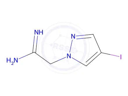 Chemical structure of 2-(4-iodo-1h-pyrazol-1-yl)acetimidamide