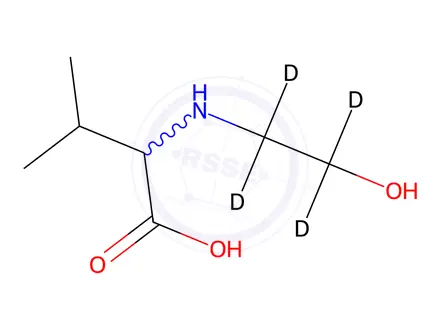Chemical structure of N-2-Hydroxyethyl)-L-Valine-d4