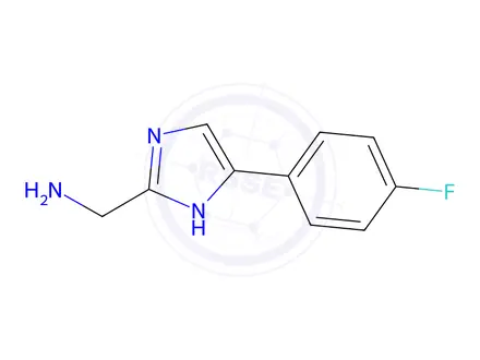 Chemical structure of (5-(4-Fluorophenyl)-1H-imidazol-2-yl)methanamine