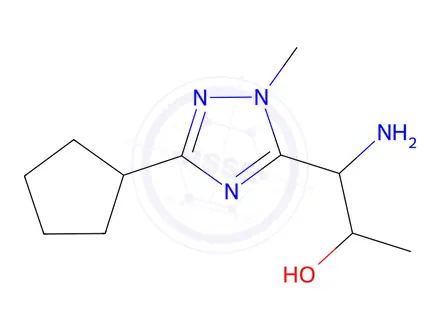 Chemical structure of 1-Amino-1-(3-cyclopentyl-1-methyl-1h-1,2,4-triazol-5-yl)propan-2-ol