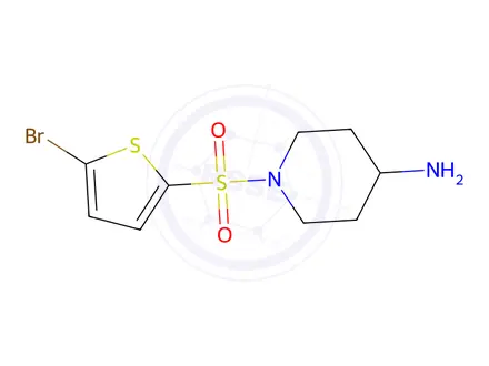 Chemical structure of 1-((5-Bromothiophen-2-yl)sulfonyl)piperidin-4-amine