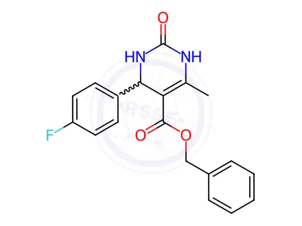 Chemical structure of benzyl 4-(4-fluorophenyl)-6-methyl-2-oxo-1,2,3,4-tetrahydropyrimidine-5-carboxylate