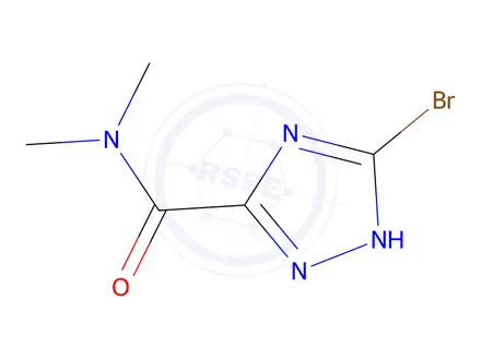 Chemical structure of 5-Bromo-N,N-dimethyl-1H-1,2,4-triazole-3-carboxamide