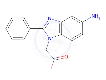 Chemical structure of 2-(5-amino-2-phenyl-1H-1,3-benzodiazol-1-yl)acetic acid