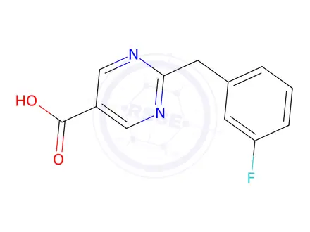Chemical structure of 2-(3-Fluorobenzyl)pyrimidine-5-carboxylic acid