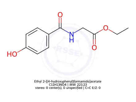Chemical structure of Ethyl 2-[(4-hydroxyphenyl)formamido]acetate
