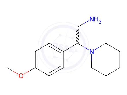 Chemical structure of 2-(4-methoxy-phenyl)-2-piperidin-1-yl-ethylamine dihydrochloride