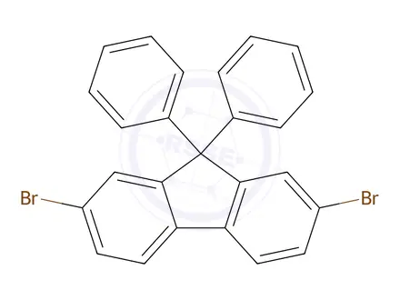 Chemical structure of 2,7-Dibromo-9,9-diphenylfluorene