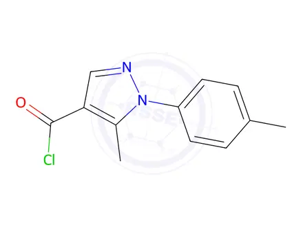 Chemical structure of 5-Methyl-1-p-tolyl-1H-pyrazole-4-carbonyl chloride
