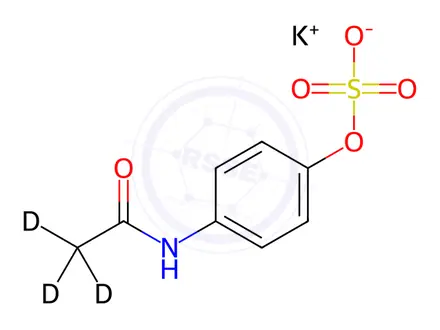 Chemical structure of 4-Acetaminophen Sulfate Potassium Salt D3
