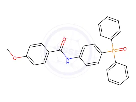 Chemical structure of N-(4-(Diphenylphosphoryl)phenyl)-4-methoxybenzamide