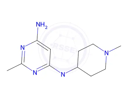 Chemical structure of n4,2-dimethyl-n4-(1-methylpiperidin-4-yl)pyrimidine-4,6-diamine